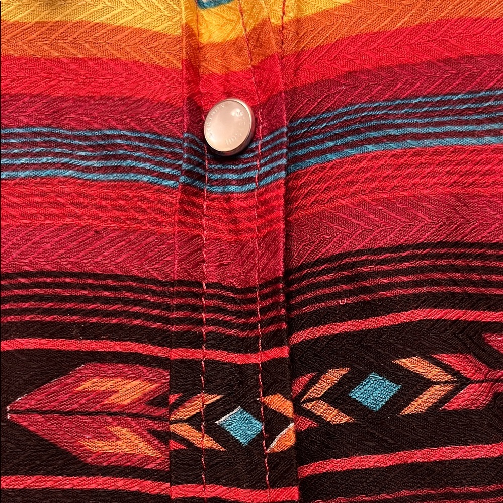 Stetson Striped Serape Button Down Top - image 5